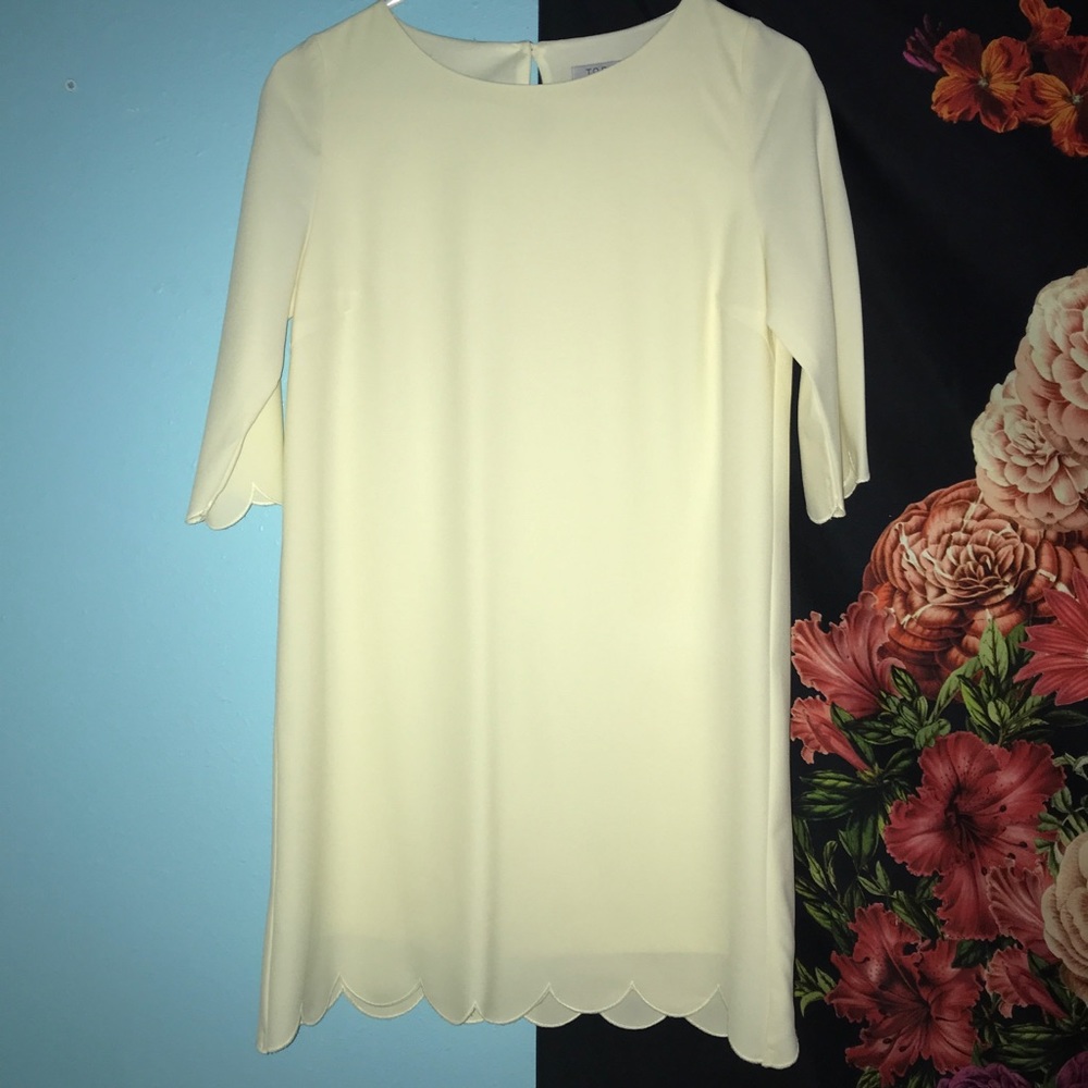 Tobi white scalloped dress